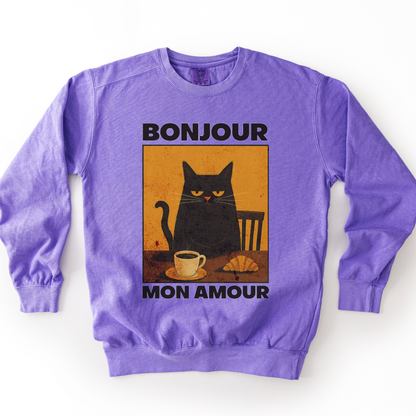 Bonjour Mon Amour - Comfort Colors Premium Heavyweight Sweatshirt