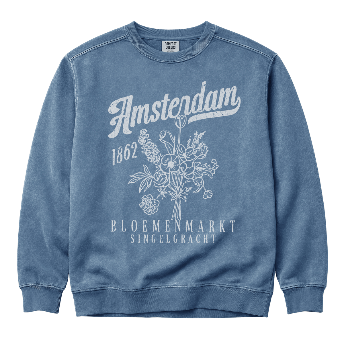 Amsterdam Flower Market - Comfort Colors Premium Heavyweight Sweatshirt
