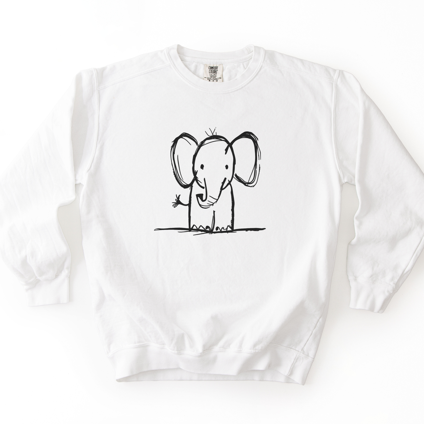 Elephant Sketch - Comfort Colors Premium Heavyweight Sweatshirt