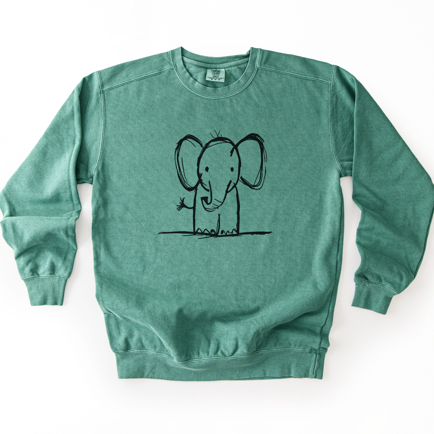 Elephant Sketch - Comfort Colors Premium Heavyweight Sweatshirt