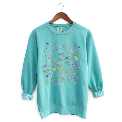 Floral Medley - Comfort Colors Premium Heavyweight Sweatshirt