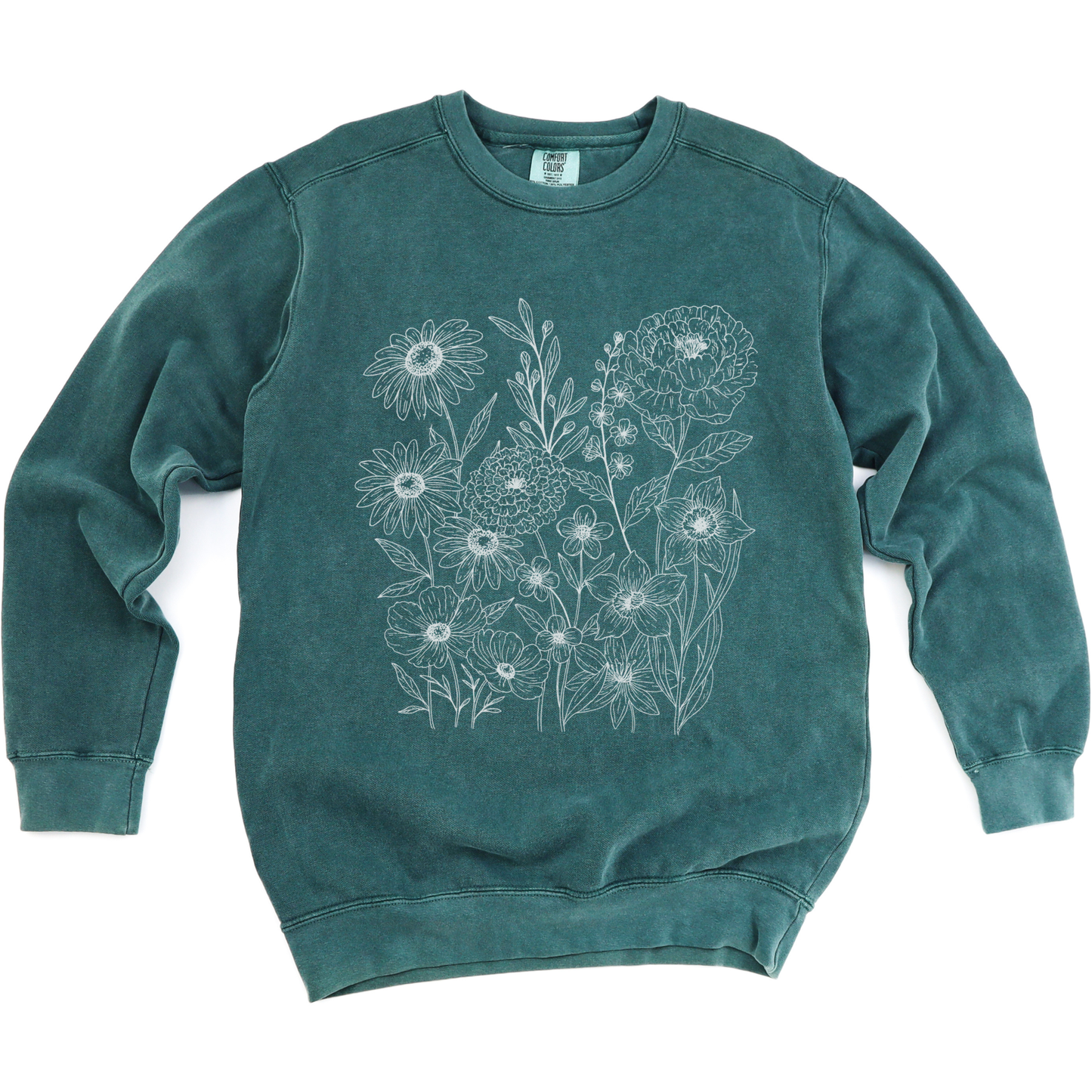 Petal Cartography - Comfort Colors Premium Heavyweight Sweatshirt