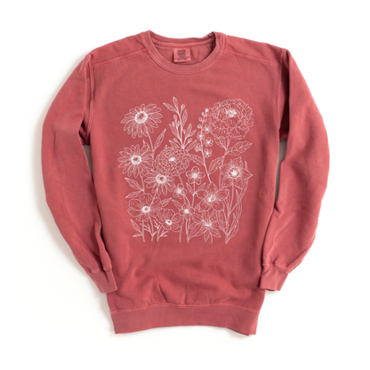 Petal Cartography - Comfort Colors Premium Heavyweight Sweatshirt