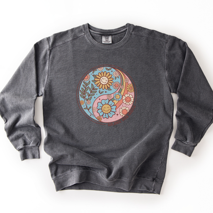 Flowers and Yang - Comfort Colors Premium Heavyweight Sweatshirt