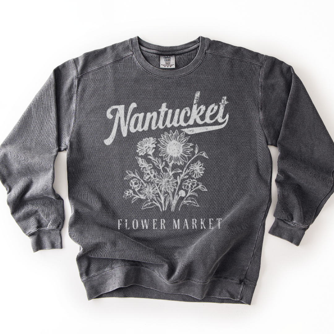 Nantucket Flower Market - Comfort Colors Premium Heavyweight Sweatshirt
