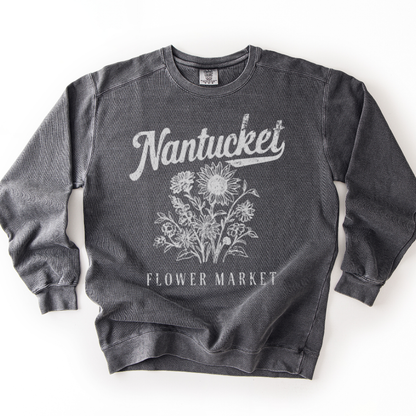 Nantucket Flower Market - Comfort Colors Premium Heavyweight Sweatshirt