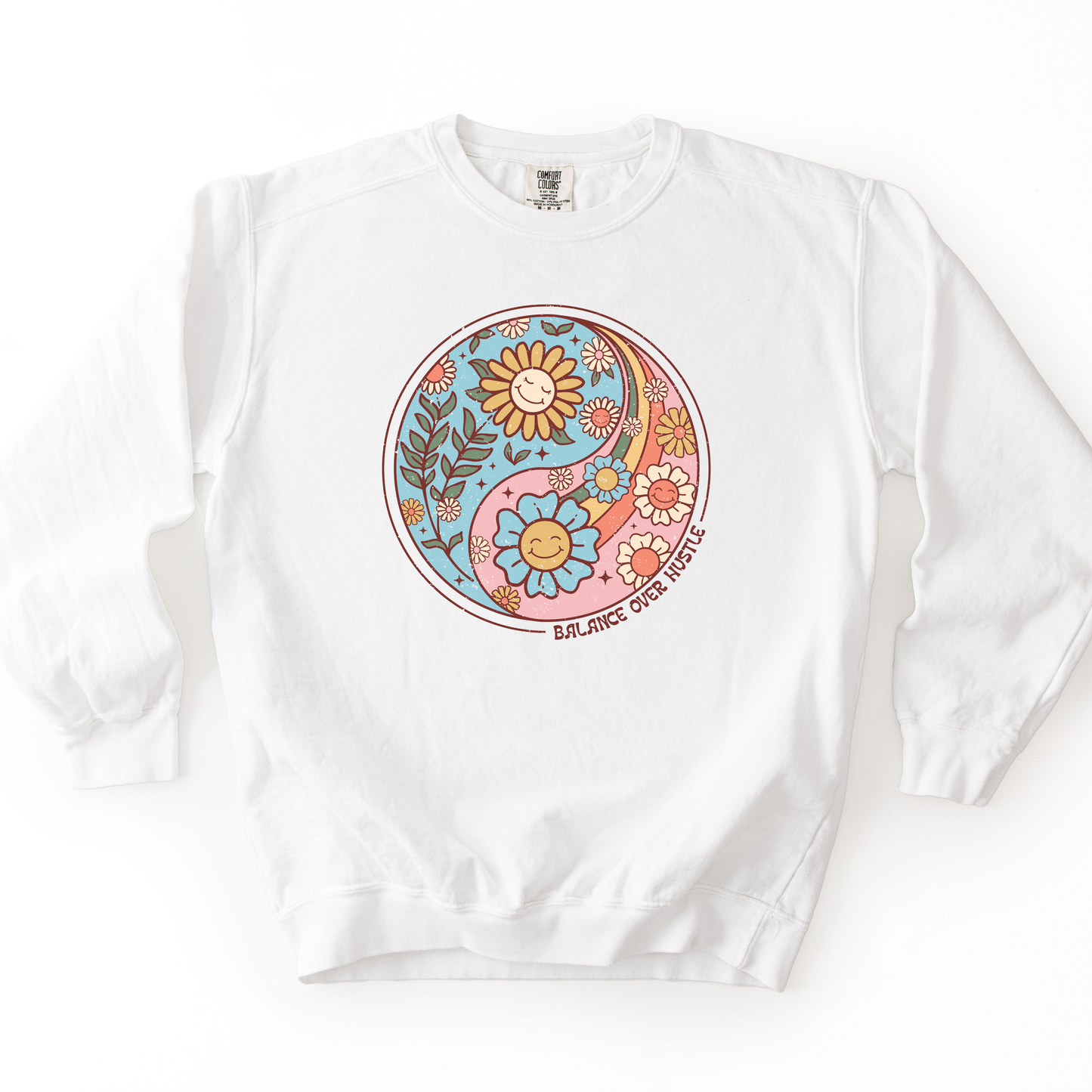 Flowers and Yang - Comfort Colors Premium Heavyweight Sweatshirt