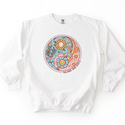 Flowers and Yang - Comfort Colors Premium Heavyweight Sweatshirt