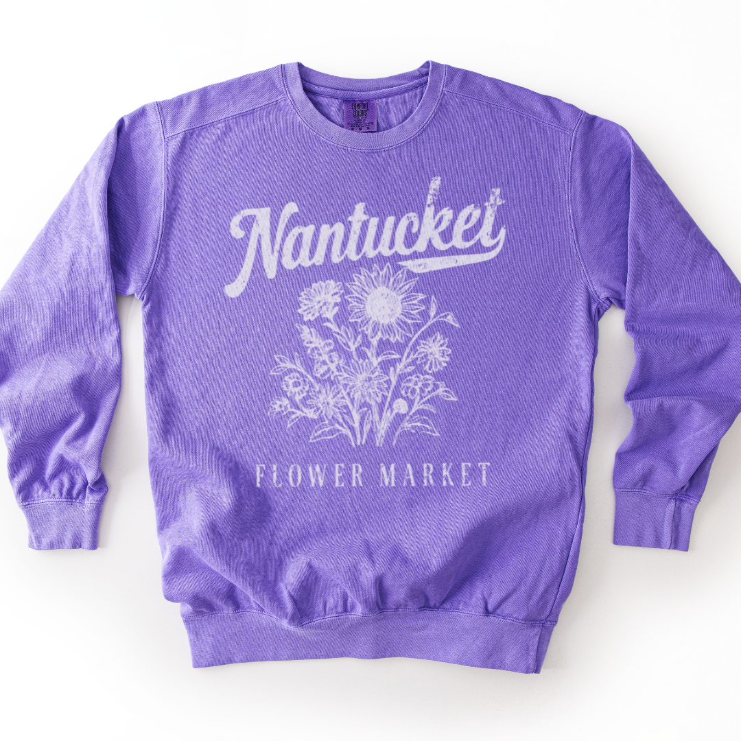 Nantucket Flower Market - Comfort Colors Premium Heavyweight Sweatshirt