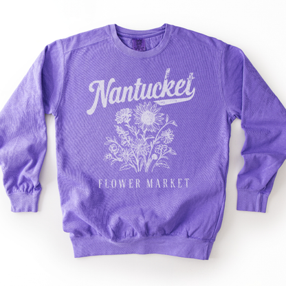 Nantucket Flower Market - Comfort Colors Premium Heavyweight Sweatshirt