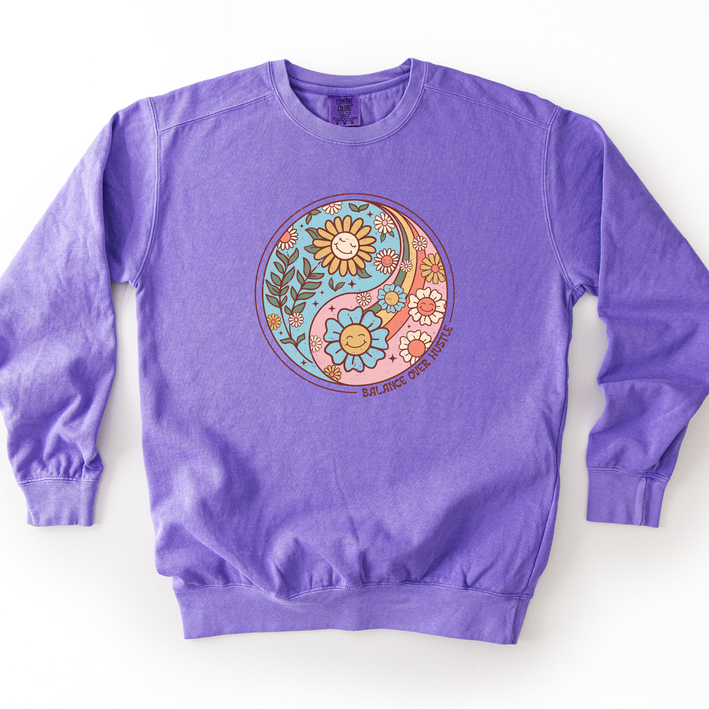 Flowers and Yang - Comfort Colors Premium Heavyweight Sweatshirt