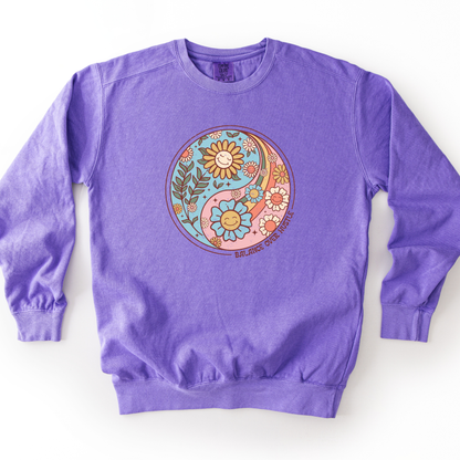 Flowers and Yang - Comfort Colors Premium Heavyweight Sweatshirt