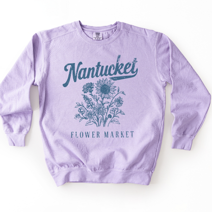 Nantucket Flower Market - Comfort Colors Premium Heavyweight Sweatshirt