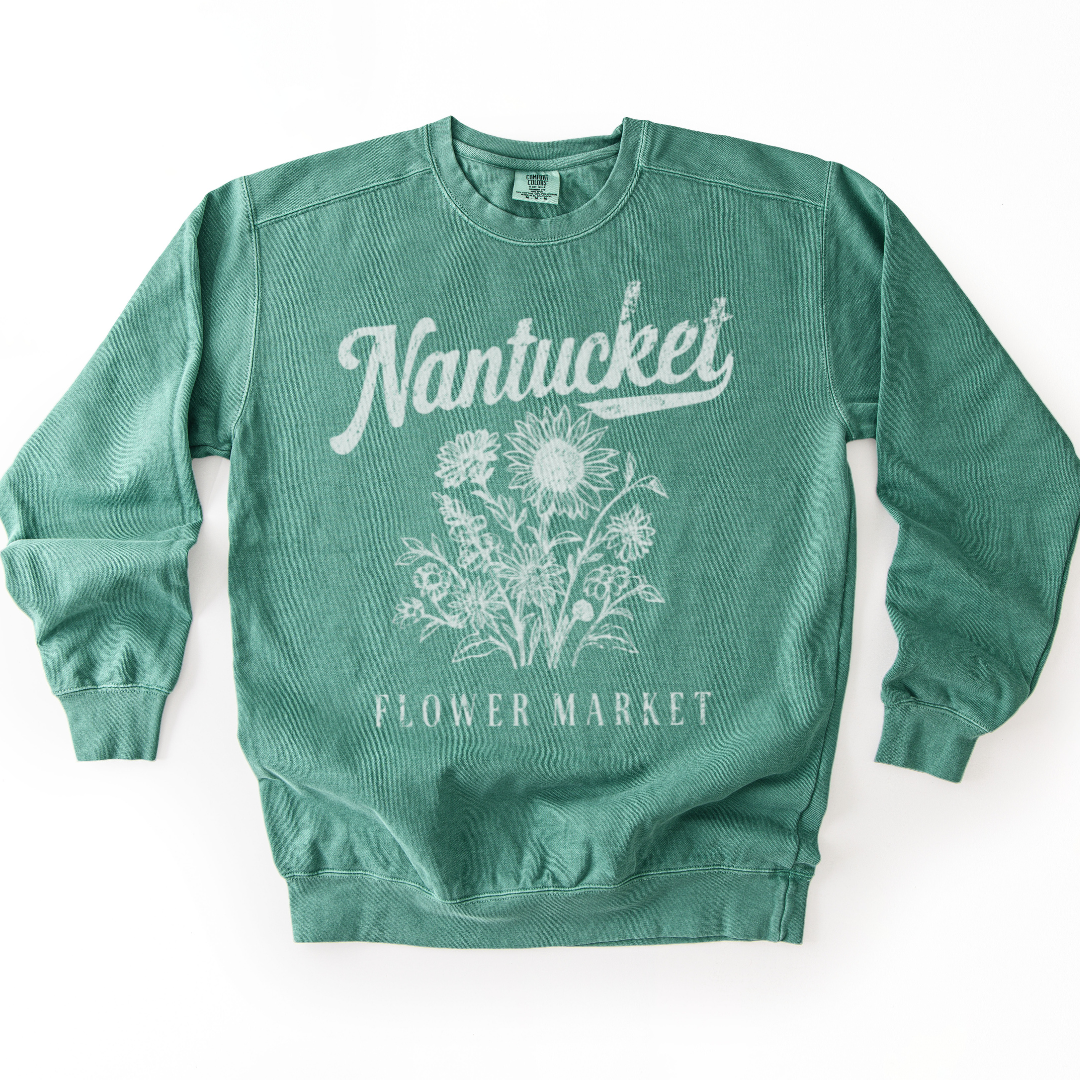 Nantucket Flower Market - Comfort Colors Premium Heavyweight Sweatshirt