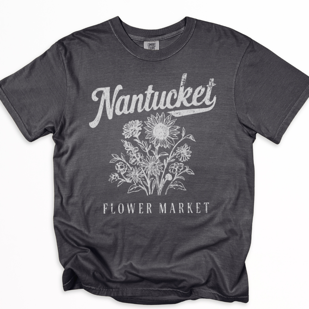 Nantucket Flower Market - Comfort Colors Relaxed Fit Premium T Shirt