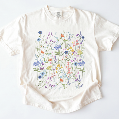 Floral Medley -  Comfort Colors Relaxed Fit Premium T Shirt