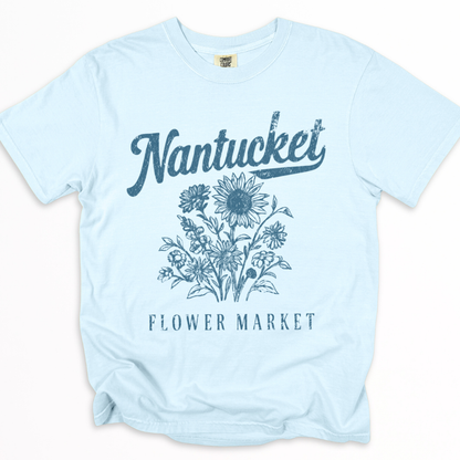 Nantucket Flower Market - Comfort Colors Relaxed Fit Premium T Shirt