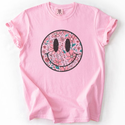 Flower Smile -  Comfort Colors Relaxed Fit Premium T Shirt