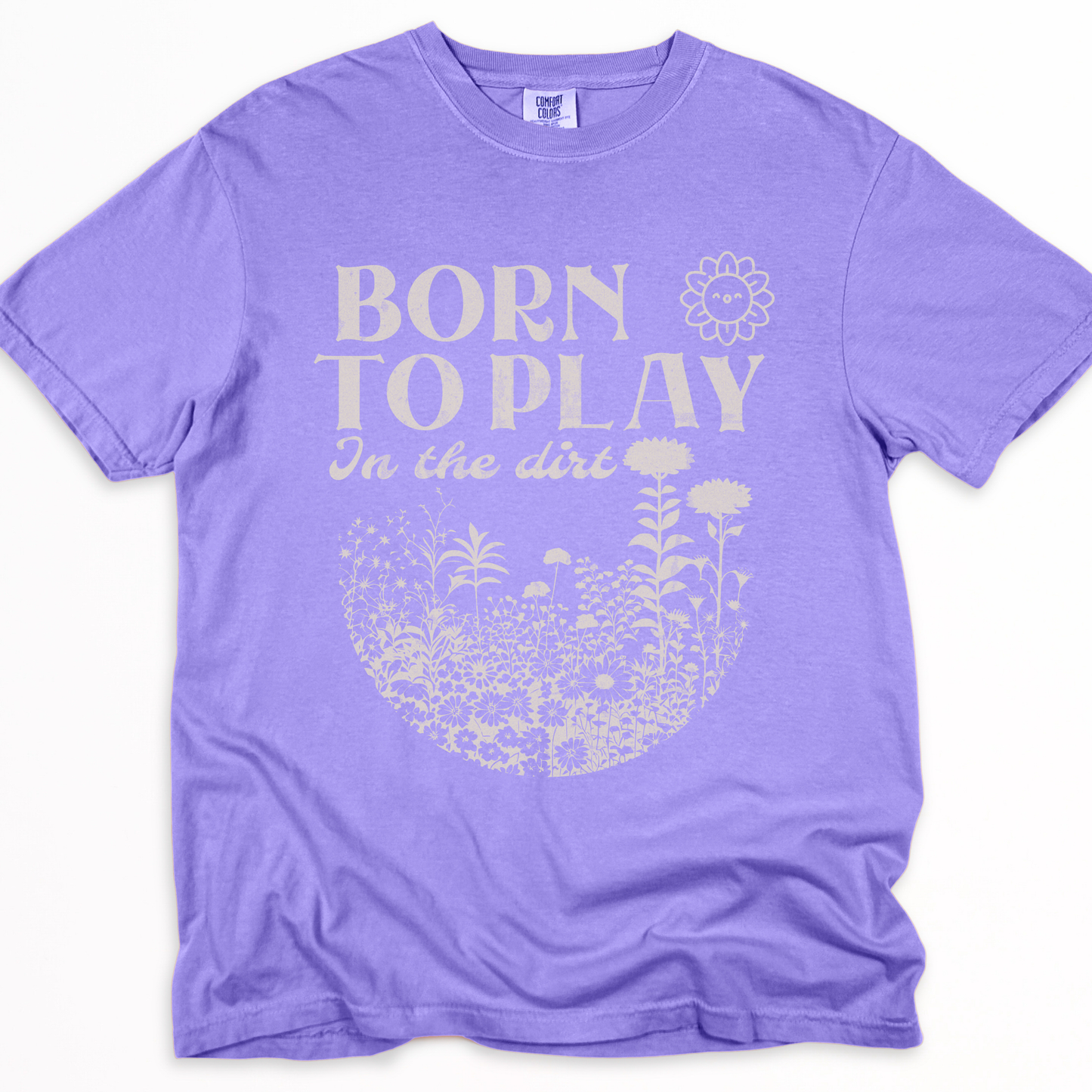 Born To Play In The Dirt - Comfort Colors Relaxed Fit Premium T Shirt