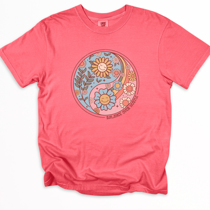 Flowers and Yang - Comfort Colors Relaxed Fit Premium T Shirt