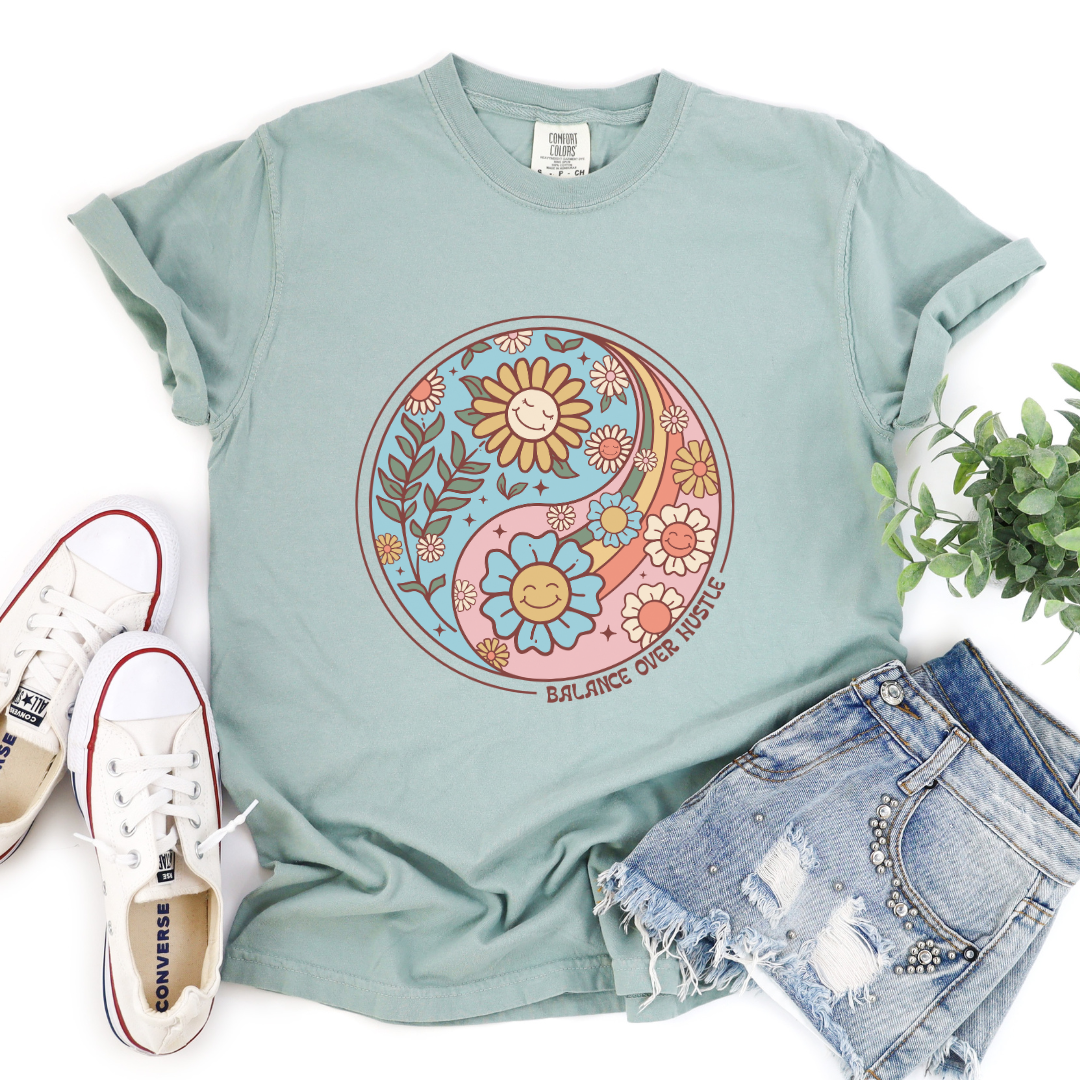 Flowers and Yang - Comfort Colors Relaxed Fit Premium T Shirt