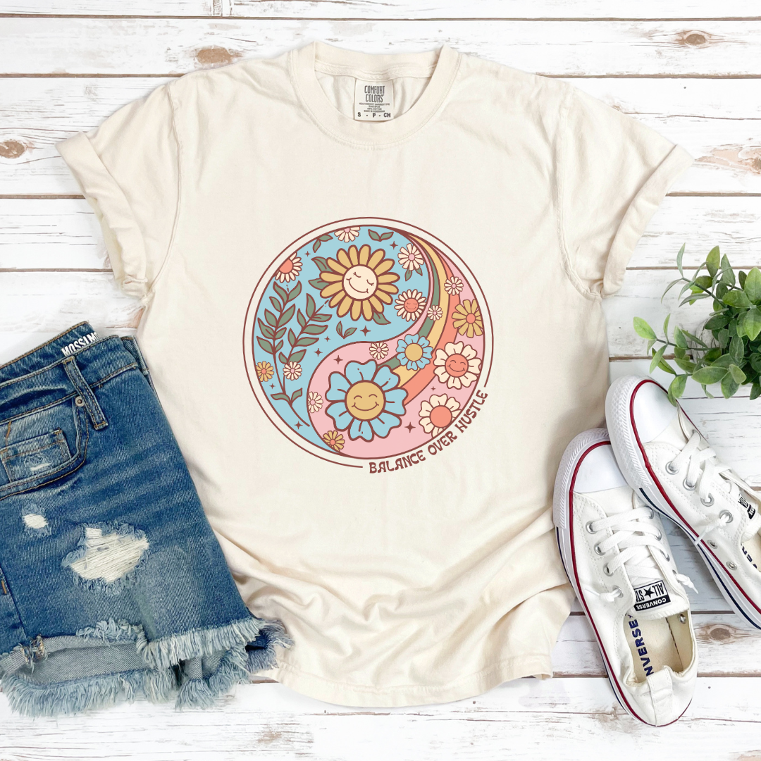 Flowers and Yang - Comfort Colors Relaxed Fit Premium T Shirt