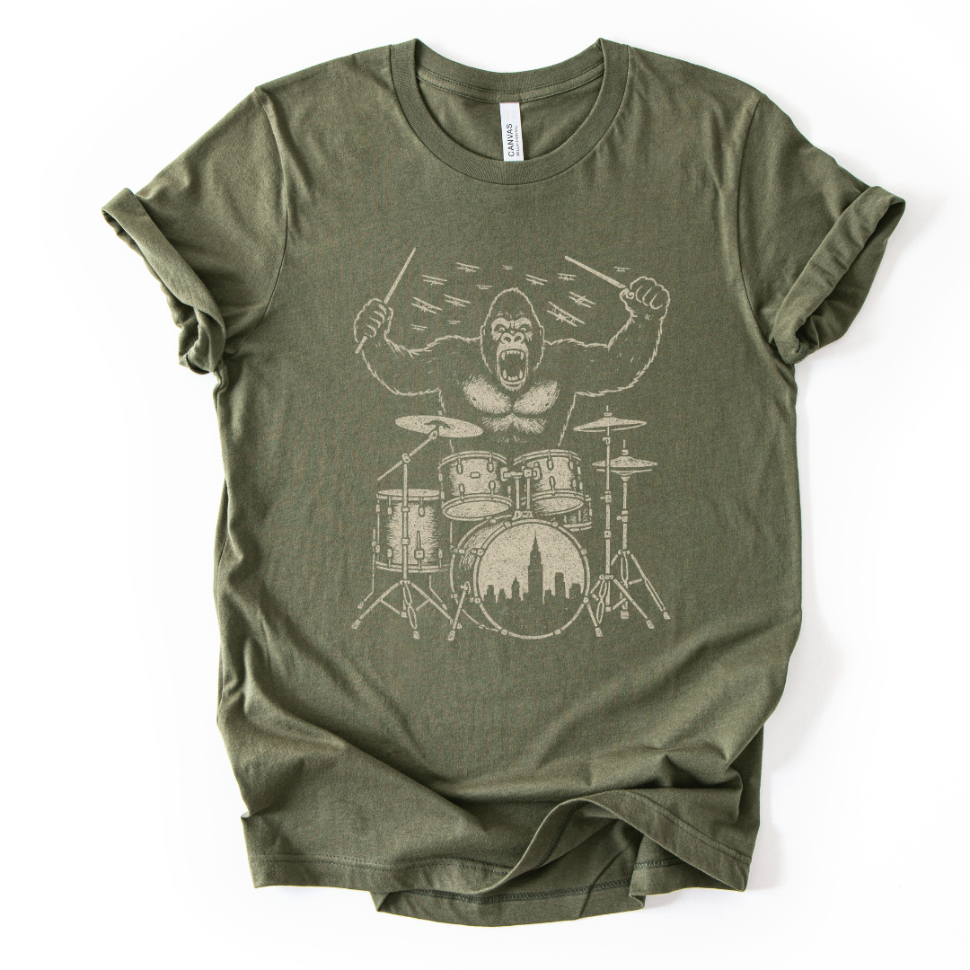 King Kong's Drum Solo - Bella Canvas Super Soft Fitted T Shirt