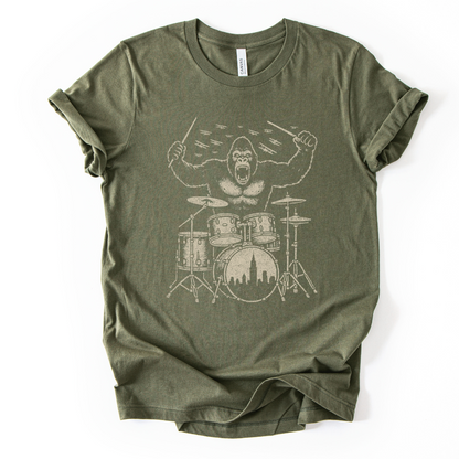 King Kong's Drum Solo - Bella Canvas Super Soft Fitted T Shirt