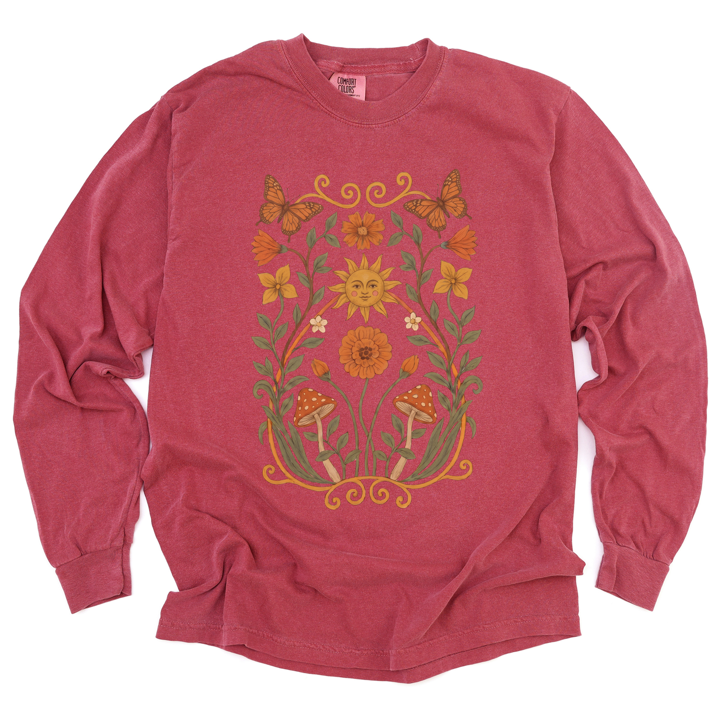 Golden Butterfly - Comfort Colors Premium Long Sleeve T Shirt