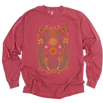 Golden Butterfly - Comfort Colors Premium Long Sleeve T Shirt