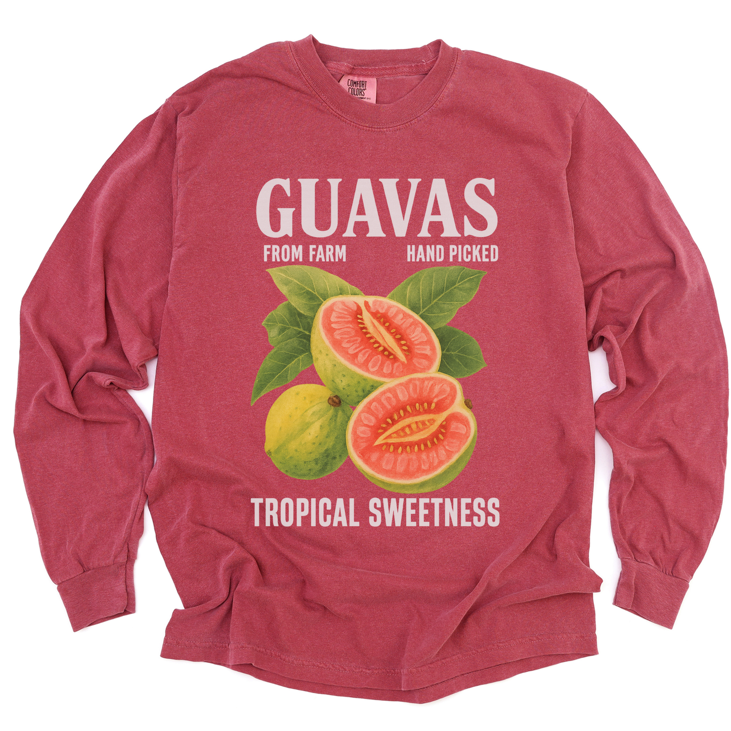 Guavas Tropical Sweetness Tee - Comfort Colors Premium Long Sleeve T Shirt