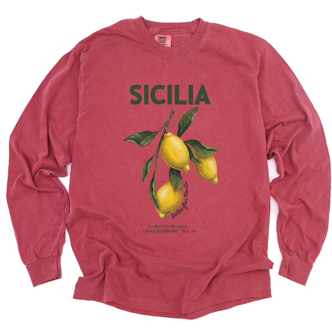 Sicilia - Comfort Colors Long Sleeve Premium T Shirt