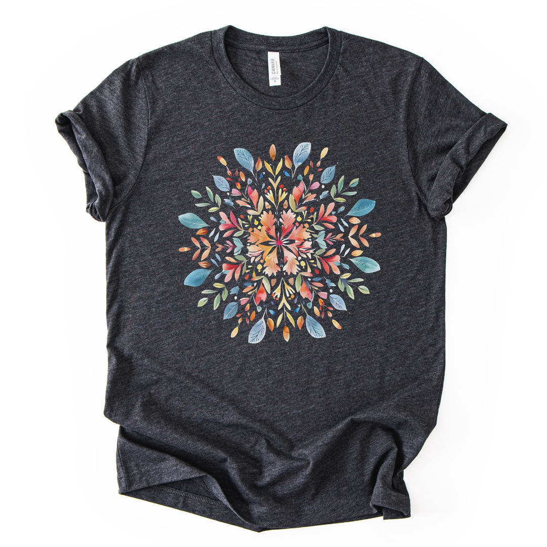 Plant Mandala - Bella Canvas Super Soft Straight Cut T shirt