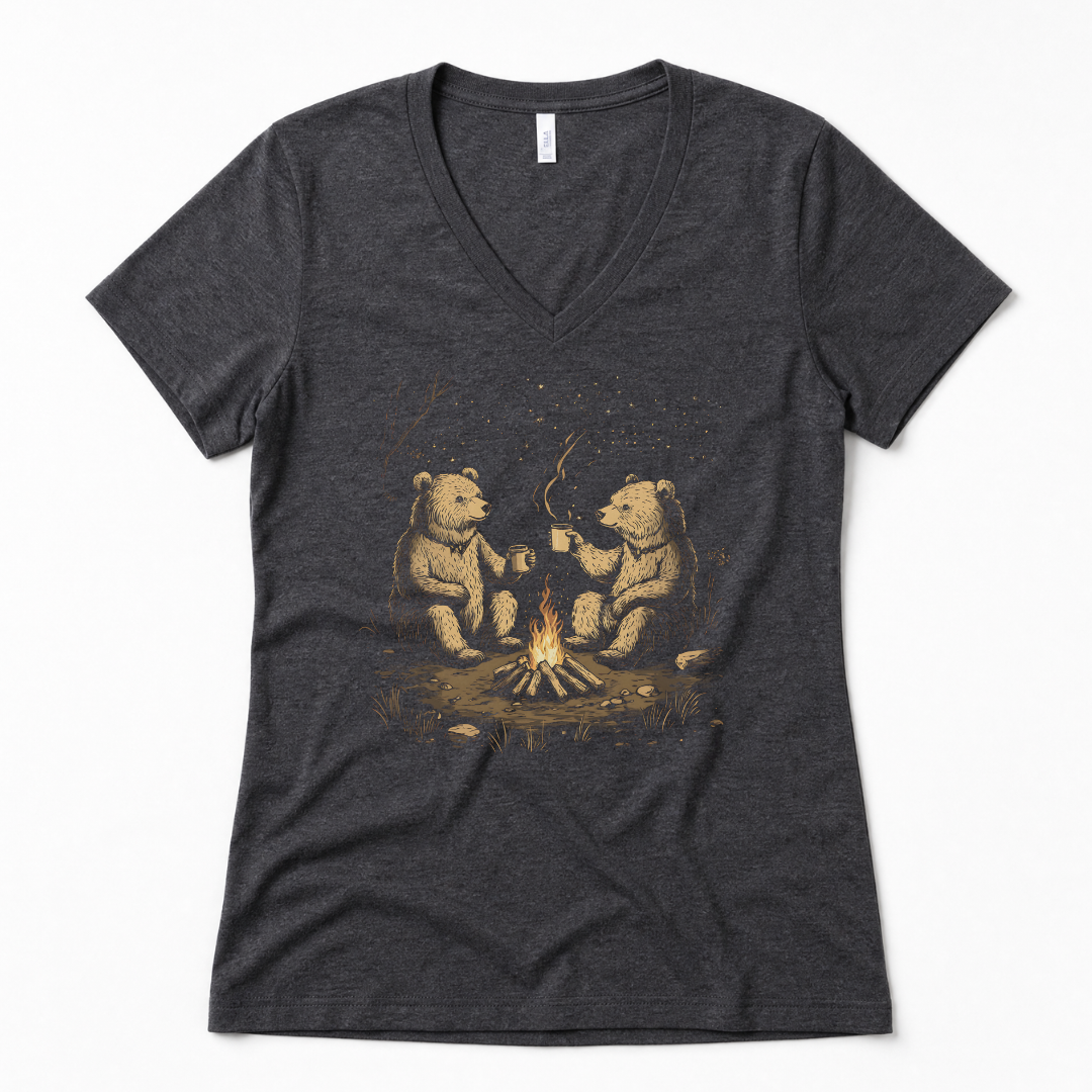 Camping Bears - Super Soft V-Neck