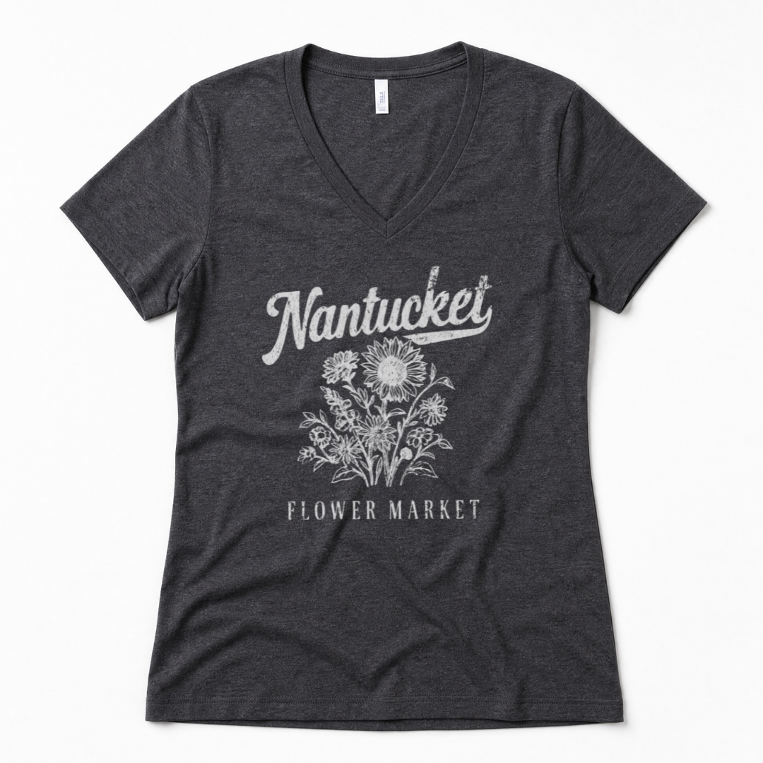 Nantucket Flower Market - Super Soft V Neck