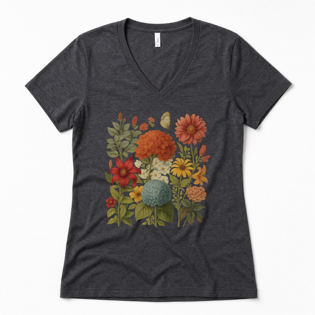 Hydrangea Bloom - Super Soft V Neck