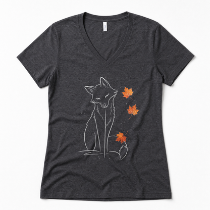 Fox in Fall - Super Soft V Neck