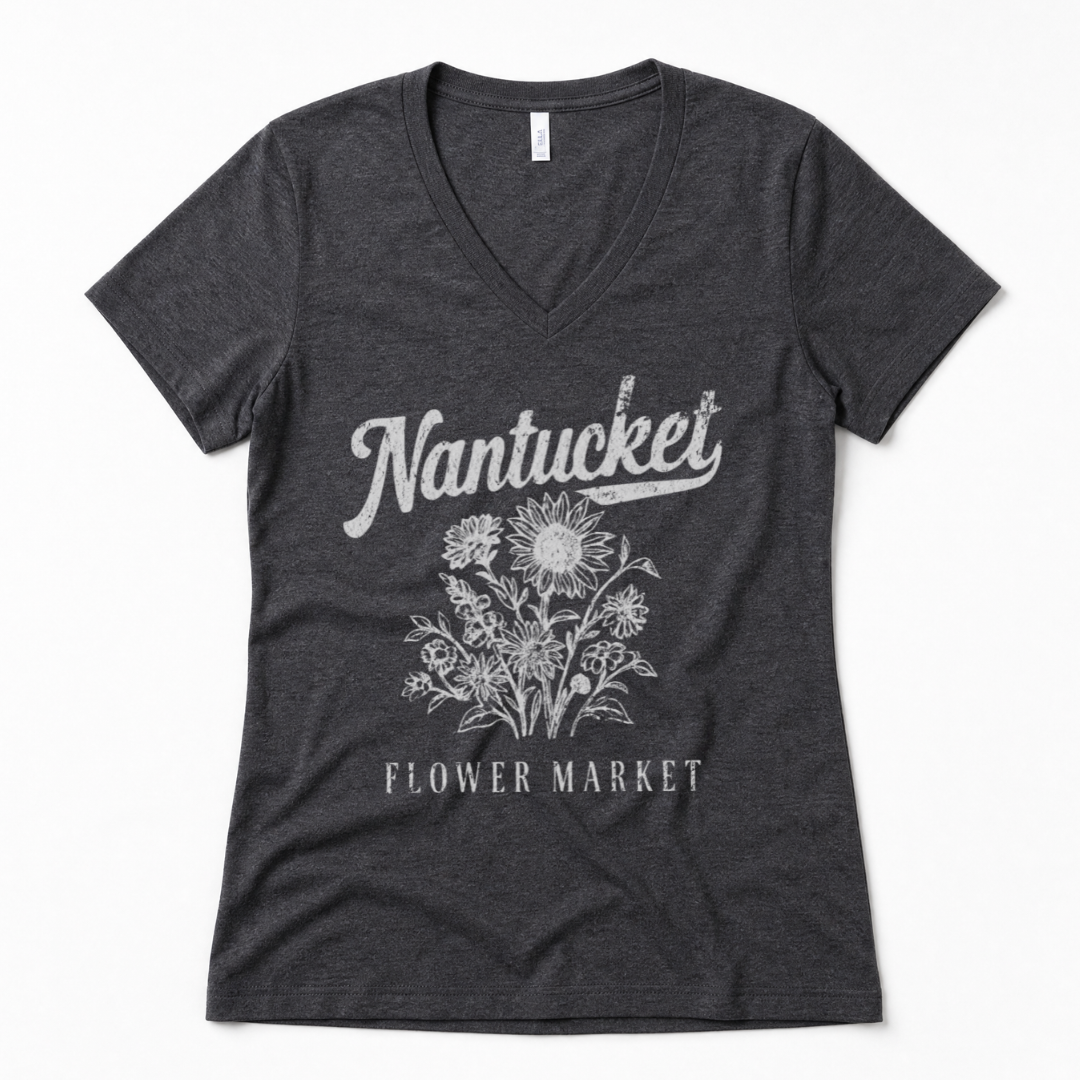 Nantucket Flower Market - Super Soft V Neck