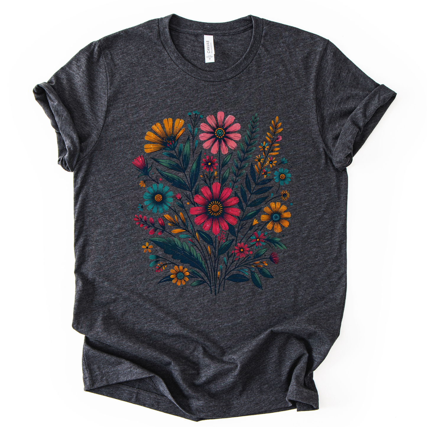 Indian Flowers - Bella Canvas Super Soft T Shirt