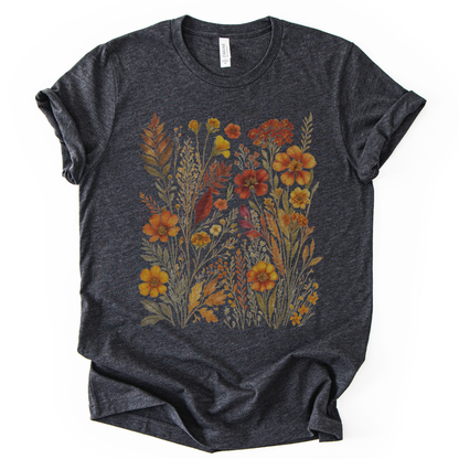 Autumn Floral  - Bella Canvas Super Soft T Shirt