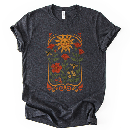 Golden Floral - Bella Canvas Super Soft T Shirt