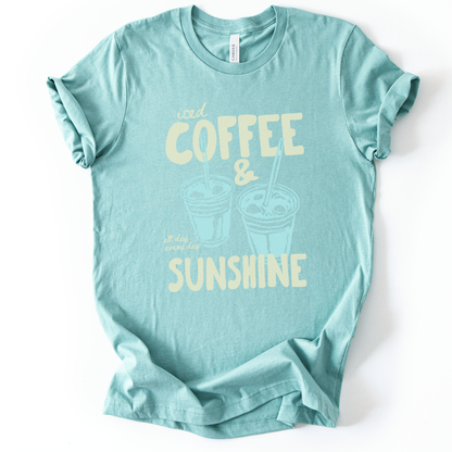 Iced Coffee & Sunshine - Bella Canvas Super Soft Fitted T Shirt