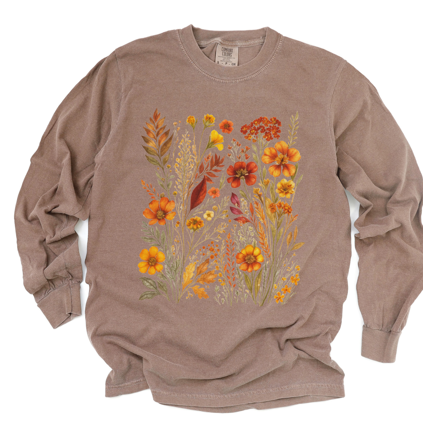 Autumn Floral - Comfort Colors Premium Long Sleeve T Shirt