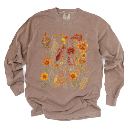 Autumn Floral - Comfort Colors Premium Long Sleeve T Shirt