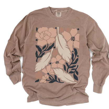 Feathers - Comfort Colors Long Sleeve Premium T Shirt