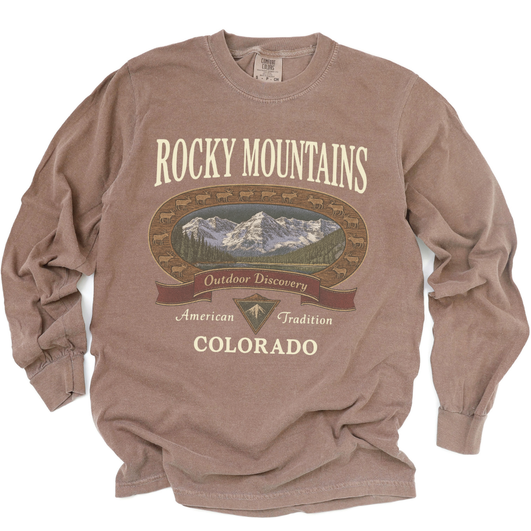 Rocky Mountains  - Comfort Colors Long Sleeve Premium T Shirt