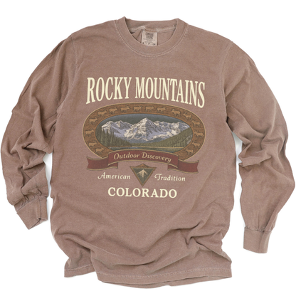 Rocky Mountains  - Comfort Colors Long Sleeve Premium T Shirt