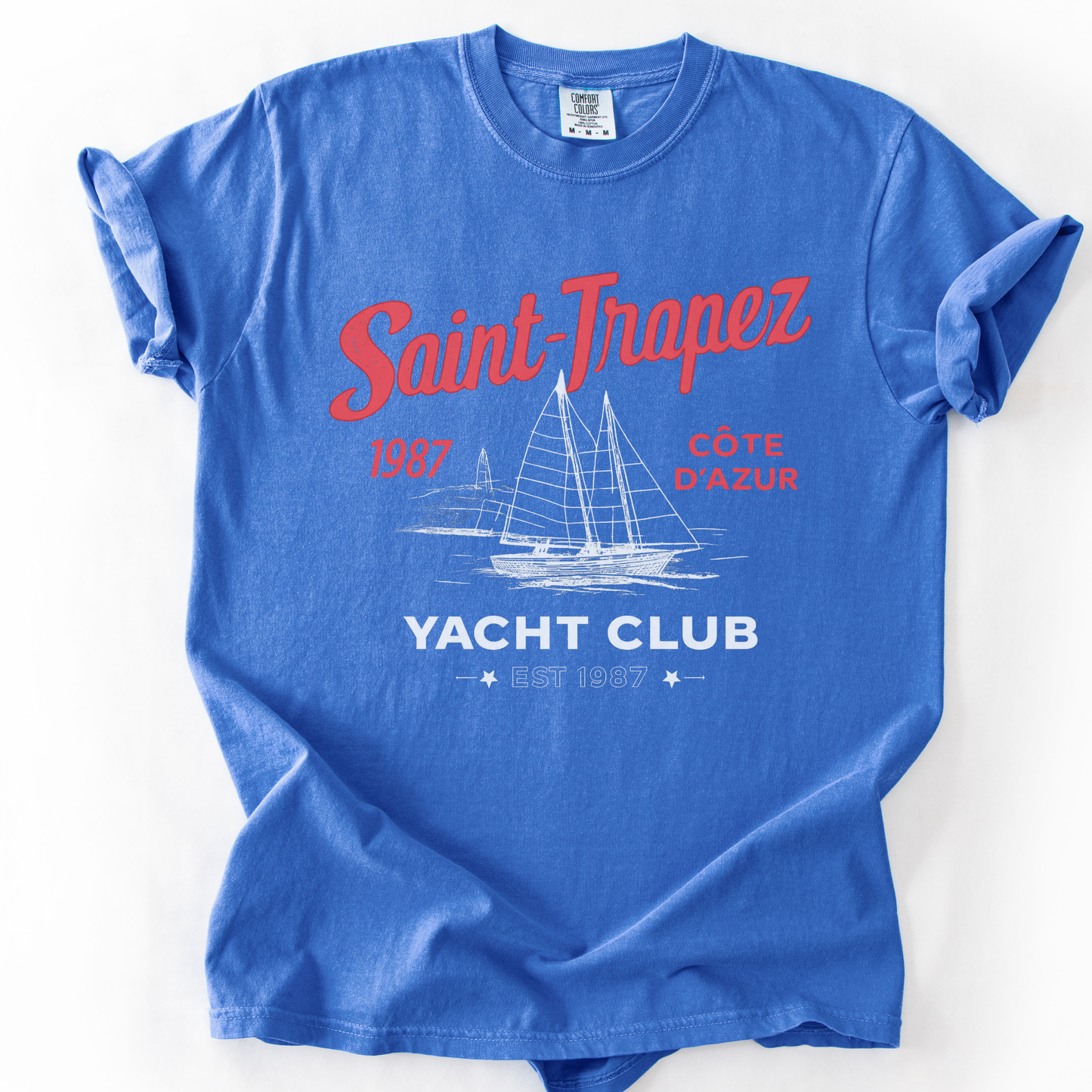 Saint Tropez Yacht Club -  Relaxed Fit Vintage Wash T Shirt