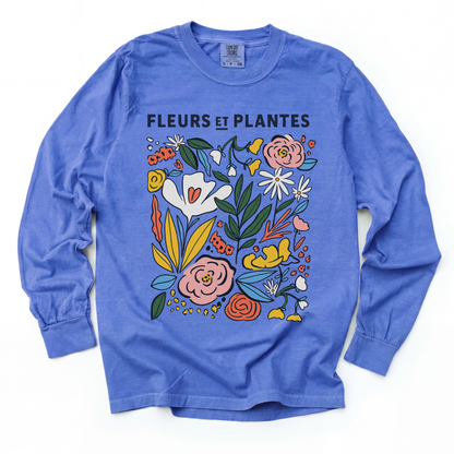 Fleurs Et Plantes - Comfort Colors Premium Long Sleeve T Shirt