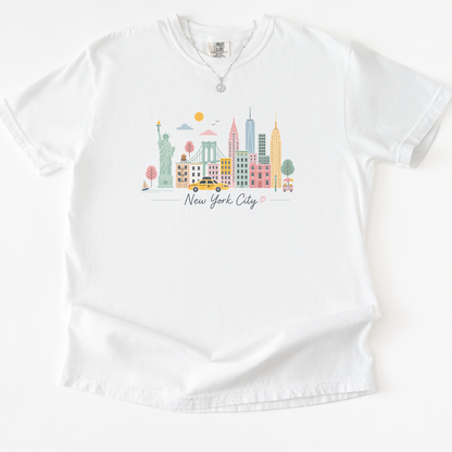 New York Sketch - Comfort Colors Relaxed Fit Premium T Shirt